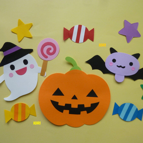 壁面飾り♪秋 壁面飾り『ハロウィン♪』かぼちゃ＆おばけ＆コウモリ 