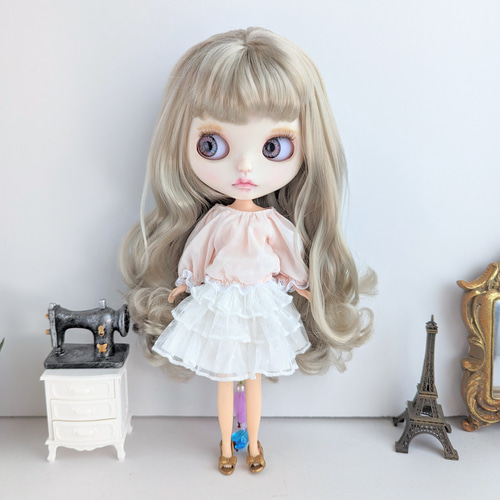 901※単品※白のチュールレースのスカート※ブライスアウトフィット※1/6 