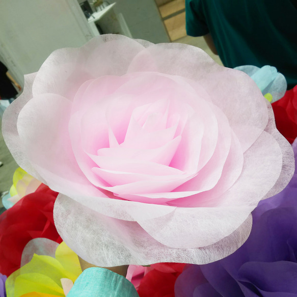 【ジャイアントフラワー 手作りキット 初級 ローズ S 】 Giant Flower 花径約30cm 結婚式 誕生日 3枚目の画像