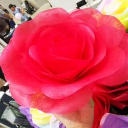 【ジャイアントフラワー 手作りキット 初級 ローズ S 】 Giant Flower 花径約30cm 結婚式 誕生日 2枚目の画像