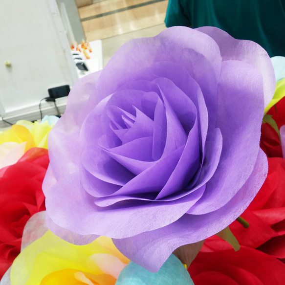 【ジャイアントフラワー 手作りキット 初級 ローズ S 】 Giant Flower 花径約30cm 結婚式 誕生日 4枚目の画像