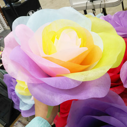 【ジャイアントフラワー 手作りキット 初級 ローズ S 】 Giant Flower 花径約30cm 結婚式 誕生日 5枚目の画像