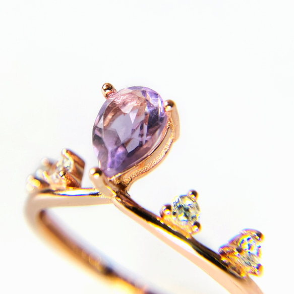 南非紫晶純銀戒指 (全淨體VS級) 第2張的照片