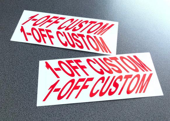 【 1-OFF custom 斜め文字 】ステッカー お得2枚セット【カラー選択可】 送料無料♪ 3枚目の画像