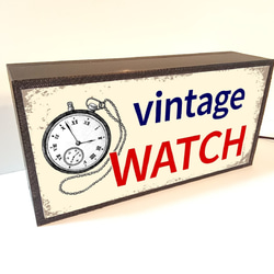 【文字変更無料】時計 腕時計 時計店 ビンテージウォッチ 貴金属 ミニチュア ランプ 看板 置物 雑貨 ライトBOX 4枚目の画像
