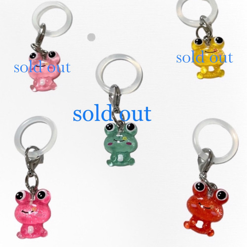 haruharu様 光る✨アンブレラマーカー チャーム クラゲちゃん 傘マーカー 水色クラゲ✕シルバー レモンの花チャーム付き