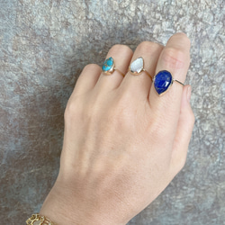 《k10YG》grand bleu ring〜ホワイトシェル&クリスタルJojuly 14枚目の画像