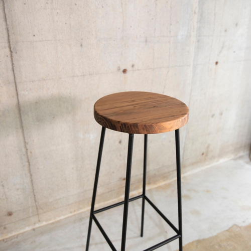 【良品】アイアン ハイスツール ironstool バースツール 楽天市場】ハイスツール 木製 丸 アイアン 【SL IRON HIGH STOOL
