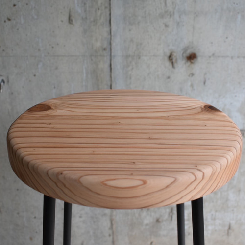 木製天板　アイアン　カウンタースツール　ハイスツール② PT-S02】アイアンと木のシンプルなハイスツール カウンタースツール