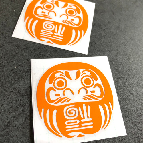 世田谷ベース 【 逆さ福 達磨 】 ステッカー お得2枚セット 【カラー