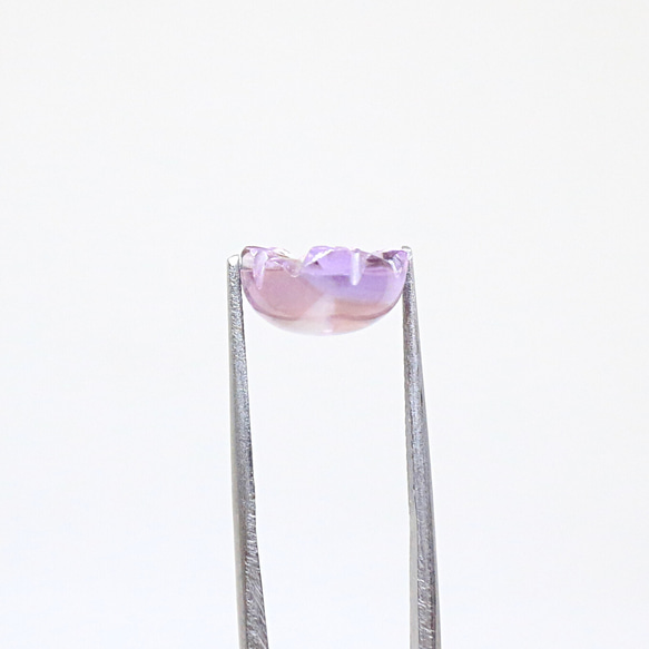 AG-SPC-20 天然石 ルース 素材 アメジスト 半円 スペシャルカット 4.64ct 4枚目の画像