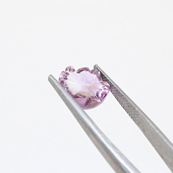 AG-SPC-20 天然石 ルース 素材 アメジスト 半円 スペシャルカット 4.64ct 5枚目の画像