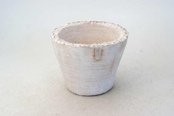 陶器製（3号ポット相当）多肉植物の欲しがる植木鉢 SMM-7285 1枚目の画像