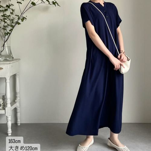 美品】 familiar 120cm ネイビー 半袖 ワンピース 美品