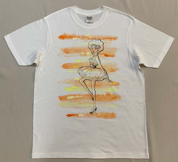 Dress T　手書きファッションイラスト　Tシャツ　牡羊座  薄手 Mサイズ 1枚目の画像