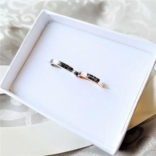 ペアリング 指輪 2本価格サージカルステンレス 結婚 4mm幅