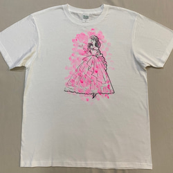 Dress T　手書きファッションイラスト　Tシャツ　牡牛座　 薄手　Lサイズ 1枚目の画像