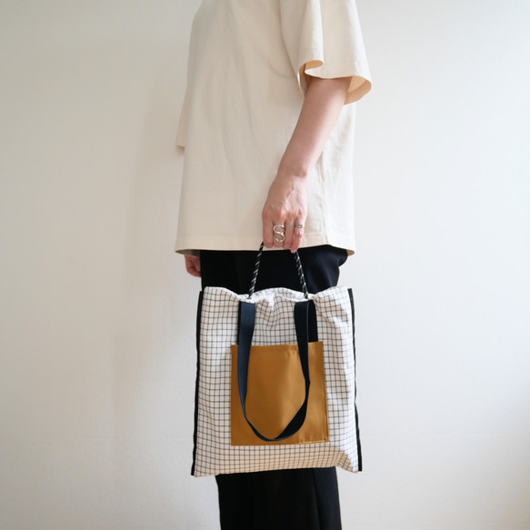 check 2way tote bag 『S』 2枚目の画像