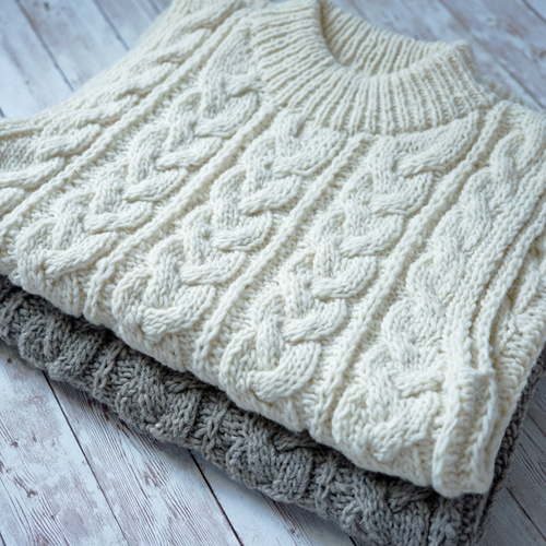 ☆SALE☆ラスト1点【即納可】ウール・ケーブル編みベスト（NP-3704