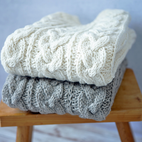 ☆SALE☆ラスト1点【即納可】ウール・ケーブル編みベスト（NP-3704