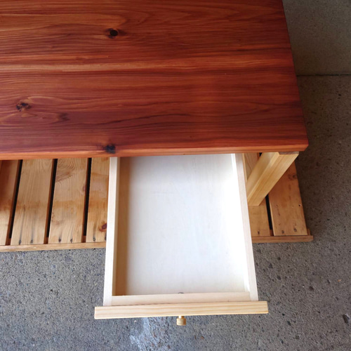 スギとパインの文机 スギとパインの文机 机・デスク michi_tail woodwork 通販