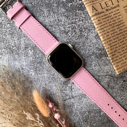 アップルウォッチ アルミニウム　ケース レザーベルト pink. アップルウォッチ アルミニウム ケース レザーベルト pinkの通販 by