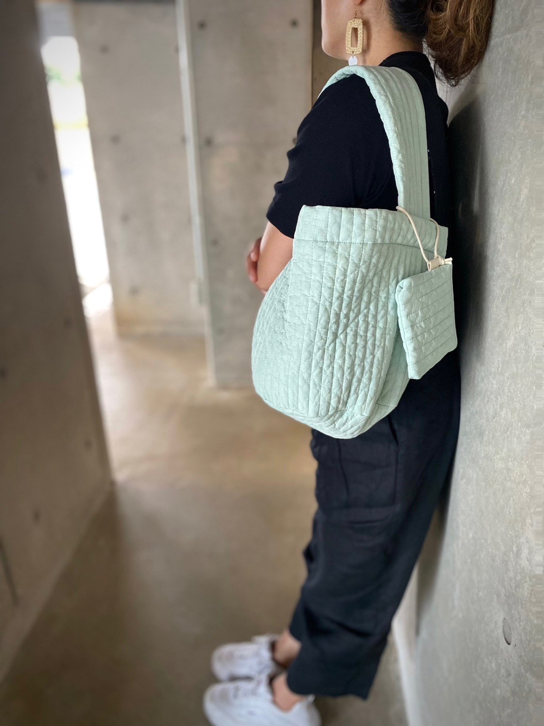 再販ैnubi まるトート大　ヌビバッグ　ヌビトート　巾着バッグ