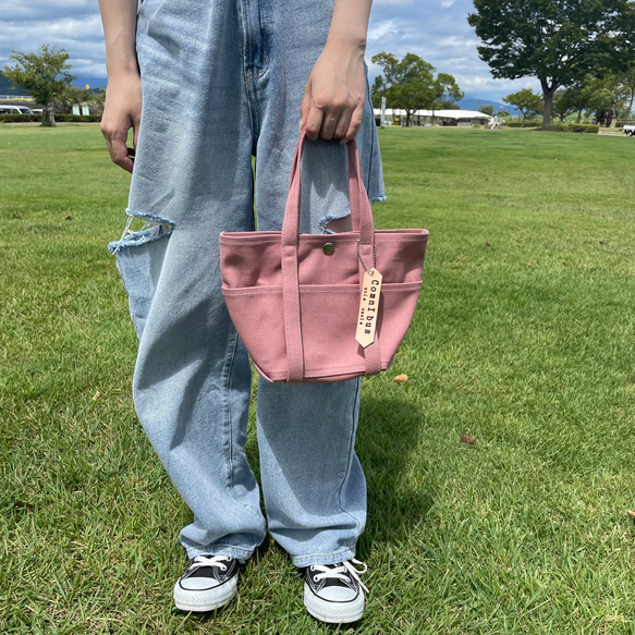 帆布mini tote bag smoky pink 1枚目の画像