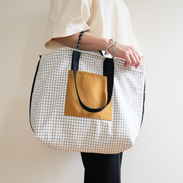 check 2way tote bag 『M』 1枚目の画像