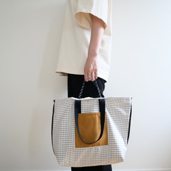 check 2way tote bag 『M』 2枚目の画像