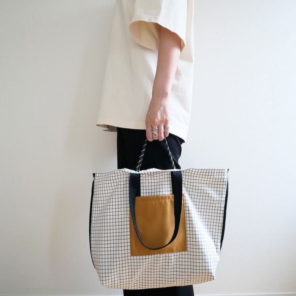 check 2way tote bag 『M』 2枚目の画像