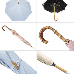 CLASSICO 完全遮光 100% 日傘　麻　リネン　二重張り バンブーハンドル  晴雨兼用 7枚目の画像