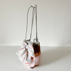 【受注生産・Creema限定】 夏の福袋2way organdie mini bag＆巾着ポーチ（pink） 8枚目の画像