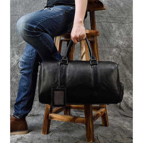 本革 ボストンバッグ メンズ レザー トラベルバッグ シューズ収納