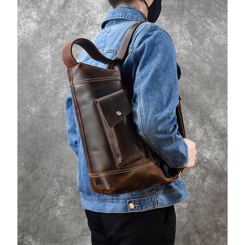 ボディバッグ 本革 かっこいい メンズ 牛革 斜めがけバッグ