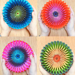 くるくると模様が変わる！ 立体の虹 万華鏡折り紙 6枚目の画像