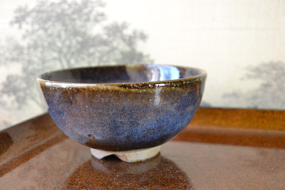 【再入荷！】飯碗小(コスモブルー)　ご飯茶碗　お茶碗　小さめ　★萩焼き　陶器　ギフト 16枚目の画像