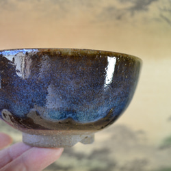 【再入荷！】飯碗小(コスモブルー)　ご飯茶碗　お茶碗　小さめ　★萩焼き　陶器　ギフト 8枚目の画像