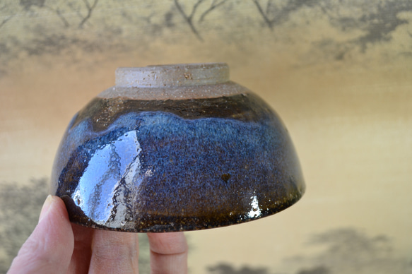 【再入荷！】飯碗小(コスモブルー)　ご飯茶碗　お茶碗　小さめ　★萩焼き　陶器　ギフト 7枚目の画像