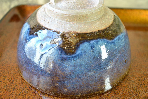 【再入荷！】飯碗小(コスモブルー)　ご飯茶碗　お茶碗　小さめ　★萩焼き　陶器　ギフト 6枚目の画像