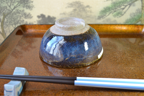【再入荷！】飯碗小(コスモブルー)　ご飯茶碗　お茶碗　小さめ　★萩焼き　陶器　ギフト 3枚目の画像