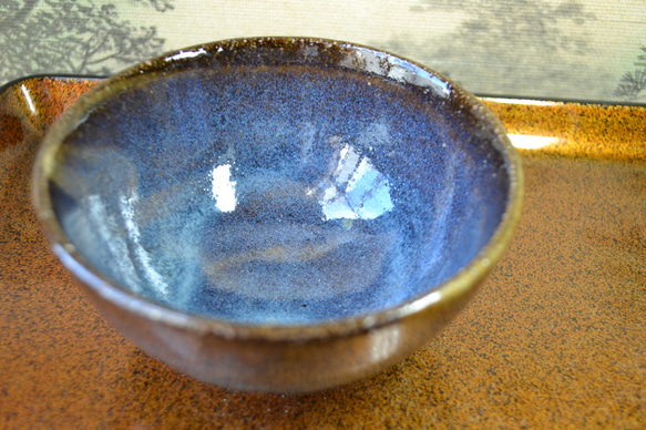 【再入荷！】飯碗小(コスモブルー)　ご飯茶碗　お茶碗　小さめ　★萩焼き　陶器　ギフト 13枚目の画像