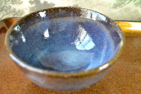 【再入荷！】飯碗小(コスモブルー)　ご飯茶碗　お茶碗　小さめ　★萩焼き　陶器　ギフト 5枚目の画像