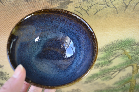 【再入荷！】飯碗小(コスモブルー)　ご飯茶碗　お茶碗　小さめ　★萩焼き　陶器　ギフト 10枚目の画像