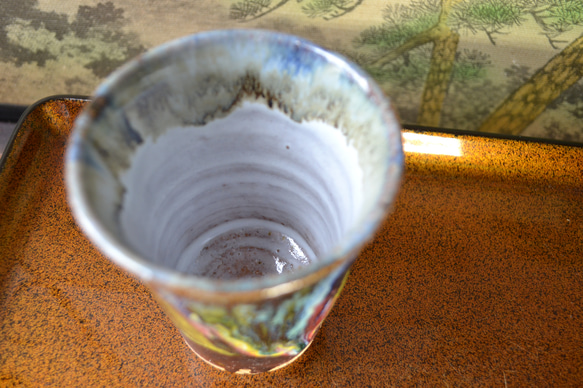 【再入荷！】フリーカップ(南仏の影)パレット　★萩焼 酒器　パーティ 18枚目の画像