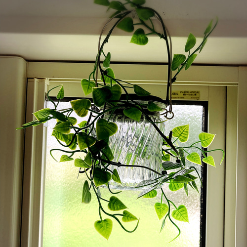 シーリングライト フェイクグリーン付き ソーラーライト ペンダント照明 フェイクグリーン シーリング