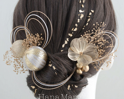 ヘアカフ　ヘアピアス　真鍮　ウェディング　ヘアアクセサリー　卒花　玉ねぎヘア ヘアカフ ヘアピアス 真鍮 ウェディング ヘアアクセサリー 卒花
