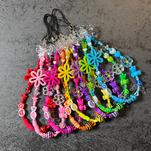 H12 ハンドストラップ ビーズハンドストラップ ペンライトストラップ