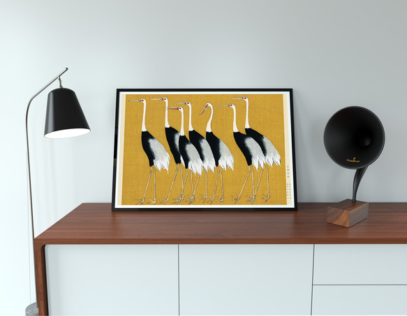 陶板 鶴 鳥 太陽 月 額 壁掛け 絵 和風 工芸品 モダン アート レトロ 楽天市場】絵画 日本画 額入りアート 「高砂」 J4-D007 F8:61cm
