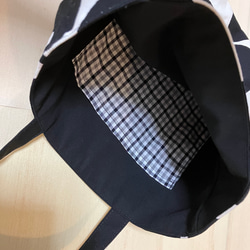ほど良いサイズ感のトート バッグ　カバン★ハンドメイド　エコバッグ　ランチバッグ　手提げ★袋　サブバッグ 5枚目の画像